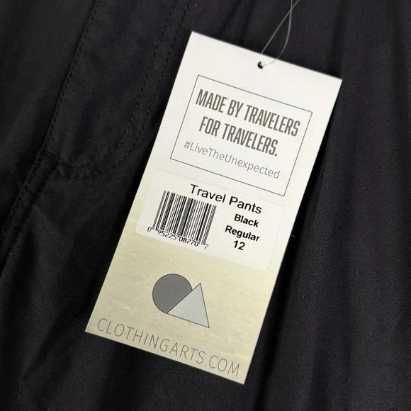 Clothing Arts P Cubed Pick Pocket Proof Pant Black Womens 12 Regular NEW NWT - Picture 3 of 8